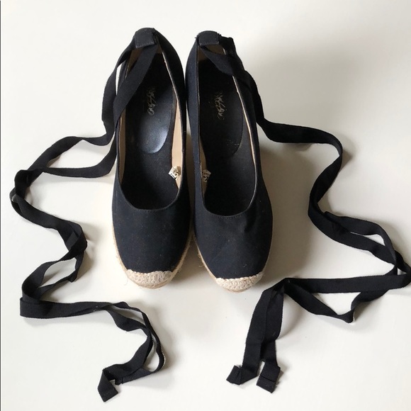 Mossimo | Black Platform Wedge Espadrilles | 8 - Picture 1 of 8